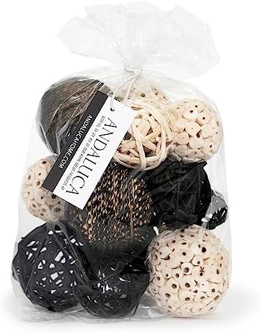 ANDALUCA Decorative Balls Orbs Bag (Black & White) by ANDALUCA