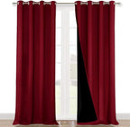 NICETOWN Cold Blocking 100% Blackout Curtains, Durable and Soft Black Lined by NICETOWN