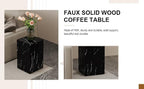 Black Rectangular End Coffee Table, Modern Elegant Bedside Nightstand Table - Image 5