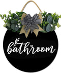 Bathroom Wall Decor,Bathroom Sign,Rustic Round Wooden Wreath Sign,Bathroom Wooden Wall Sign for All The Seasons by Hilonret