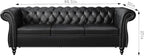 Chesterfield 3 Seater Sofa, Modern Leather Tufted Couch 3 Seater - Image 2