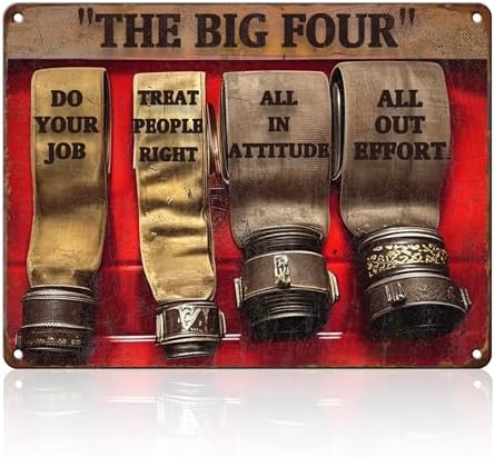 Vintage Firefighter Metal Art Tin Sign Retro Firehouse Wall Decor Funny Inspirational Quote Poster for Garage Man Cave Coffee Bar Home Office Decoration Gift 12x16 Inch by KIYOYOHomeIsOurHappyPlace