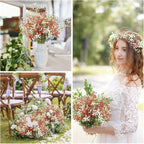 N&T NIETING Babys Breath Artificial Flowers Bulk, 15Pcs, Pink White - Image 7