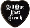 Gothic Wall Decor - Till Our Last Breath - Black Heart Wooden Wall Art by AKTFV