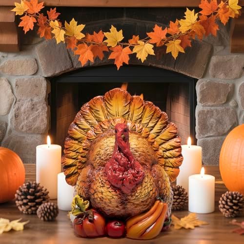 Hodao Thanksgiving Turkey Decoration,Fall Harvest Tabletop Centerpiece - Image 4