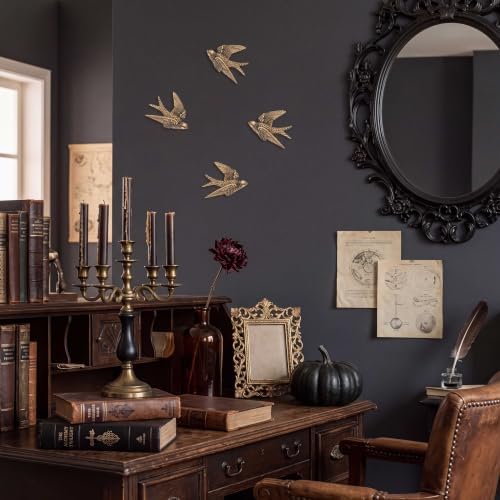 4 Piece Vintage Swallow Wall Decor, 4.7 Inch 3D Resin Bird Art Sculptures - Image 4