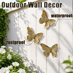GUSFREUD 3D Butterfly Wall Decor Set – Resin Wall Decor for Living Room, Bedroom, Bathroom, Dining Room, Outdoor and Gallery Walls - Antique Copper - Set of 6 - Image 5