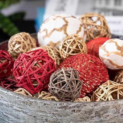 ANDALUCA Decorative Balls Orbs Bag (Red Gold) - Image 5