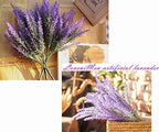 Artificial Lavender Flowers Bouquet in Purple, Fake Plants Christmas Decorations Ornaments for Home Decor Wedding Garden Office Patio Decoration Party Arrangement Outdoor Indoor - 8 pcs - Image 4
