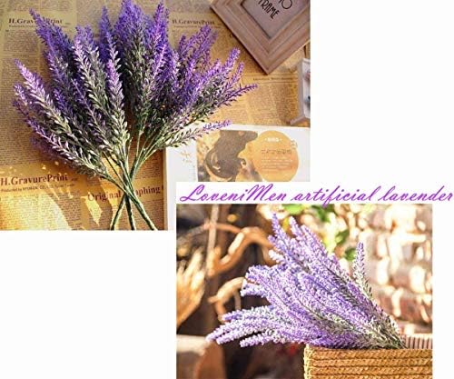 Artificial Lavender Flowers Bouquet in Purple, Fake Plant for Home Decor, Wedding, Garden, Office, Patio Decoration, Party Arrangement, Outdoor, Indoor, 4 pcs - Image 4