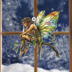 Stained Glass Fairy Ornament – Acrylic Suncatcher Window Hanging, Woodland Fantasy Decor, Christmas Tree Ornament 2026, Car Rearview Mirror Charm, Gift for Fairy Lovers, Women, Girls, Teachers(Sun-10) - Image 6