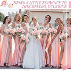 Zeyune 12 Bunches Wedding Bridesmaids Bouquets 144 Heads 7 Inch Artificial Rose Bouquets Silk Fake Flower Bulk with Stems for Proposal Anniversary Bridal Shower Home Party Decor(Champagne) - Image 5