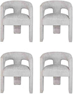 Jofran Gwen Jacquard Upholstered Accent Chair, Modern Luxury Plush Sculptural by Jofran+Inc.