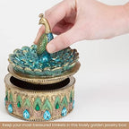 Bits and Pieces Peacock Jewelry Box Small Trinket Box - Image 4