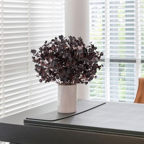 8Pcs Black Halloween Flowers Real Touch Artificial Fake Flowers Decorations - Image 5