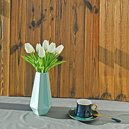 ONLY ART Artificial Cream Tulips 20 Pcs – 13.5 Inch PU Faux Flowers with Bendable Stems for Home Décor, Wedding Centerpieces, DIY Floral Arrangements, New Year and Valentine's Day - Image 3