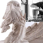 H&W Sandstone Bald Eagle Figurine, USA's National Emblem, Statue Decoration - Image 2