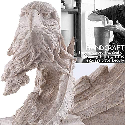 H&W Sandstone Bald Eagle Figurine, USA's National Emblem, Statue Decoration - Image 2