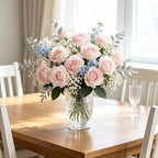Kimura's Cabin 12pcs Real Touch Rose Artificial Flower Long Stem,Light Pink - Image 4