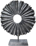 Modern Abstract Round Decorative Sculpture, Dining Living Room Desk Decor,Geometric Home Decor Statues,Shelf Top Decor Aesthetics, Coffee Tables or Office Shelves（Bronze Colored） by LAIKEARTS
