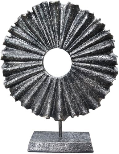 Modern Abstract Round Decorative Sculpture, Dining Living Room Desk Decor,Geometric Home Decor Statues,Shelf Top Decor Aesthetics, Coffee Tables or Office Shelves（Bronze Colored） by LAIKEARTS