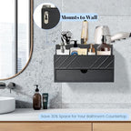 Hair Tool Organizer, Hair Dryer Holder with Drawer, Bathroom Countertop Organizer for Bathroom Accessories, Blow Dryer Organizer for Hair Styling Tools, Vanity Organizer for Bathroom, Vanity, Kitchen - Image 4