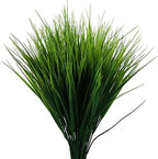 XLFAQXM 8 Pack Artificial Plants Flowers Grass Shrubs No Fade Faux Plastic Flowers Outdoor for Farmhouse Garden Porch Patio Indoor Wedding Decoration Greenery Fake Plants uv Resistant (3#Green) by XLFAQXM