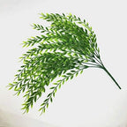 Artificial Weeping Willow, Plastic Plants Greenery Leaves Fake Hanging Vine Faux Ivy Garland UV Resistant for Home Indoor Outdoor Garden Door Wall Baskets Wedding Party Table Decor Decoration - 8 Pcs - Image 5