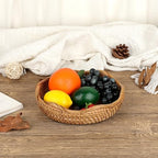 Hipiwe Natural Rattan Tray 8.5" Wicker Key Basket Bowl for Entryway Table - Image 5