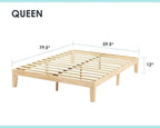 Mellow Naturalista Classic 12 Inch Solid Wood Platform Bed - Image 2