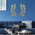 Zhengmy 2 Pcs Metal Leaf Wall Art Vine Branch Decor,Gold - Image 5