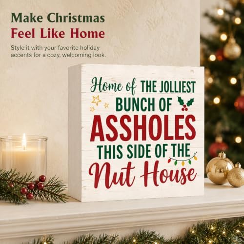 Christmas Decorations Home of the Jolliest Wood Box Sign - Image 5
