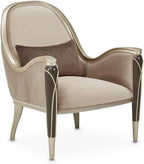 MICHAEL AMINI Villa Cherie Accent Velvet Chair in Porcini/Hazelnut Brown - Image 5