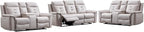 ANJ 3-Piece Faux Leather Power Recliner Sofa Set - Image 8