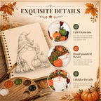 Fall Gnomes Pumpkin Statue for Thanksgiving Decorations 6in, Autumn Decor - Image 6