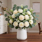 ZeKonan 40 Pcs Artificial Eucalyptus Stems with White Seeds Plants 11" Fake Eucalyptus Leaves Branches Faux Greenery Stems for Floral Arrangement DIY Bouquets, Wedding Table Vase Home Decor - Image 5