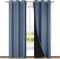 NICETOWN 100% Blackout Curtains 84in Long, Pair of Energy Smart & Noise by NICETOWN