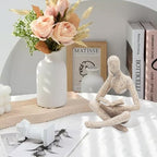 Jinkoozz Reading Women Statue, Thinker Sculptures, Abstract Art Ornament, Modern Aesthetic Figurine Decoration, Suitable for Home Living Room Bedroom Office Shelf Table Desk Bookshelf Decor - Image 4