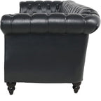 LEVNARY Chesterfield Sofa, Classic Tufted Upholstered Leather Couch, Modern 3 - Image 7