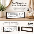 Funny Bathroom Wood Sign, If Your Doodies Be Cray Please Use the Spray, Funny Farmhouse Bathroom Wall Decor, Farmhouse Solid Wood Sign for Restroom, Rustic Bathrooms Decor Gift, 9.5 x 3.1 Inches - Image 4