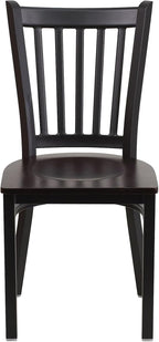 Flash Furniture 2 Pack HERCULES Series Black Vertical Back Metal Restaurant - Image 8