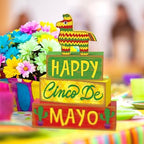 Marsui 4 Pcs Cinco De Mayo Decorations Wooden Mexican Table Signs - Image 4