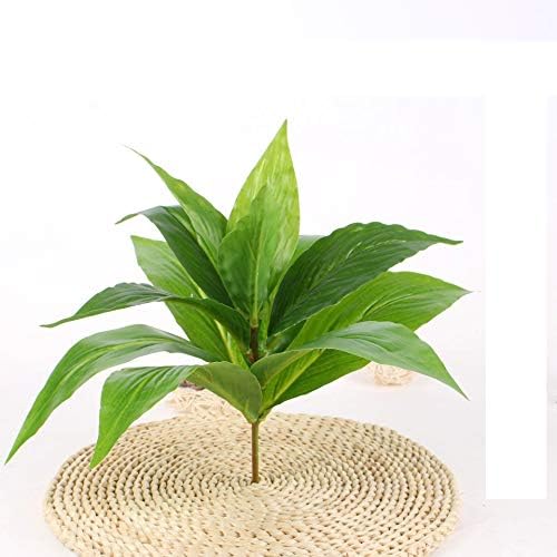CATTREE Artificial Plants Outdoor Decor, Fake Plant Shrubs Faux Grass Plastic Leaves Greenery Bushes Home Garden Wedding Party Decorations Indoor Office Yard Verandah Planter Filler - Green 2 Pack - Image 5