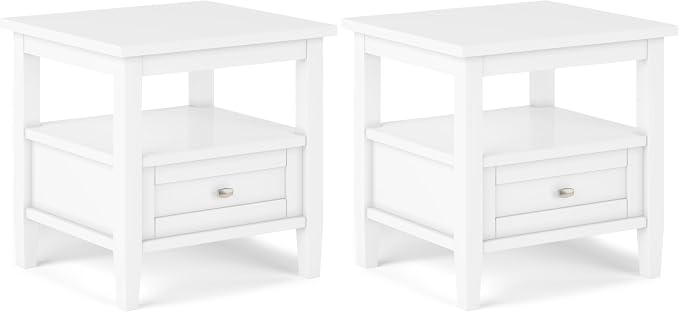 SIMPLIHOME Warm Shaker Solid Wood 20 inch Wide Transitional-Style End Tables in by SimpliHome