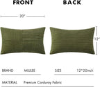 MIULEE Olive Green Decorative Lumbar Throw Pillow Covers 12x20 Inch 2 Pack | - Image 7