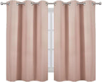 Blush Blackout Curtains/38 x 54 Inch/Set of Two Panels Grommet Living Room - Image 2