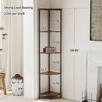 SUNMORY 5 Tier Corner Shelf, 65" Tall Corner Shelves for Living Room Decor - Image 2