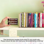 Decorative Books for Home Decor, Wood Book Stack for Table Decor, I Can Do All Things Through Christ Who Strengthens Me Decoration Books for Office Shelf, Farmhouse Stacked Books Decoration (L73) - Image 3