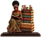 Christian Gifts for Women, African American Black Woman Wood Acrylic Plaque by KATINAT
