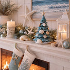 Vicenpal 8 Inch Coastal Christmas Tree Decor, Seashell Starfish Resin - Image 5